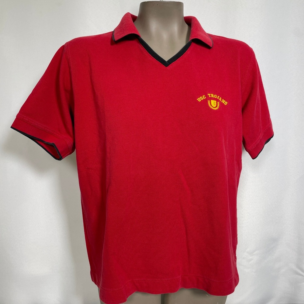 USC Trojans NCAA College Cutter & Buck Red Black Polo Shirt Women's MEDIUM - Picture 6 of 9